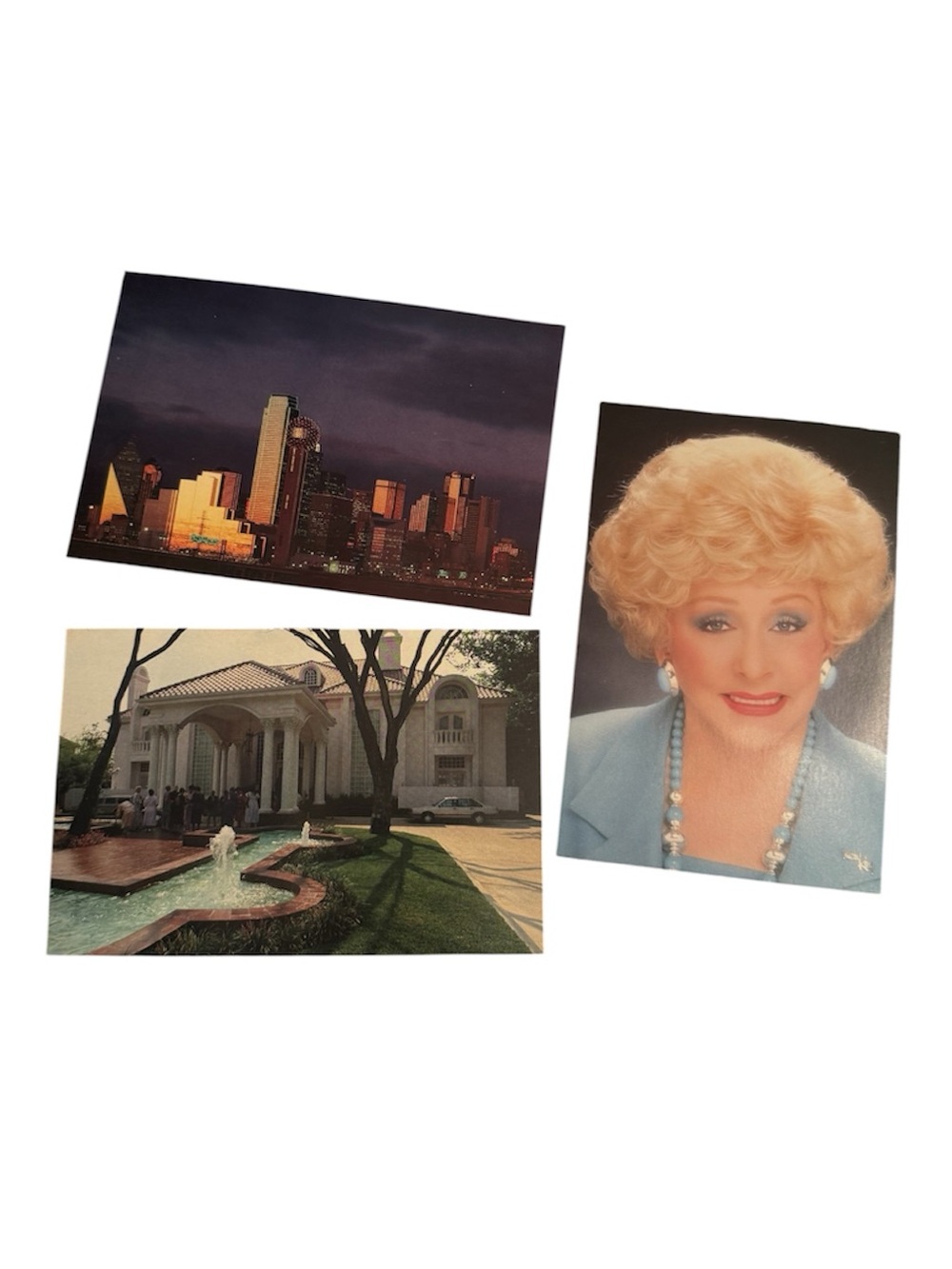 Vintage Mary Kay Postcards Bundle of (3) Dallas Home Headshot New Unused